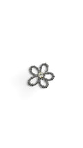 Fleur chromé cœur diamant